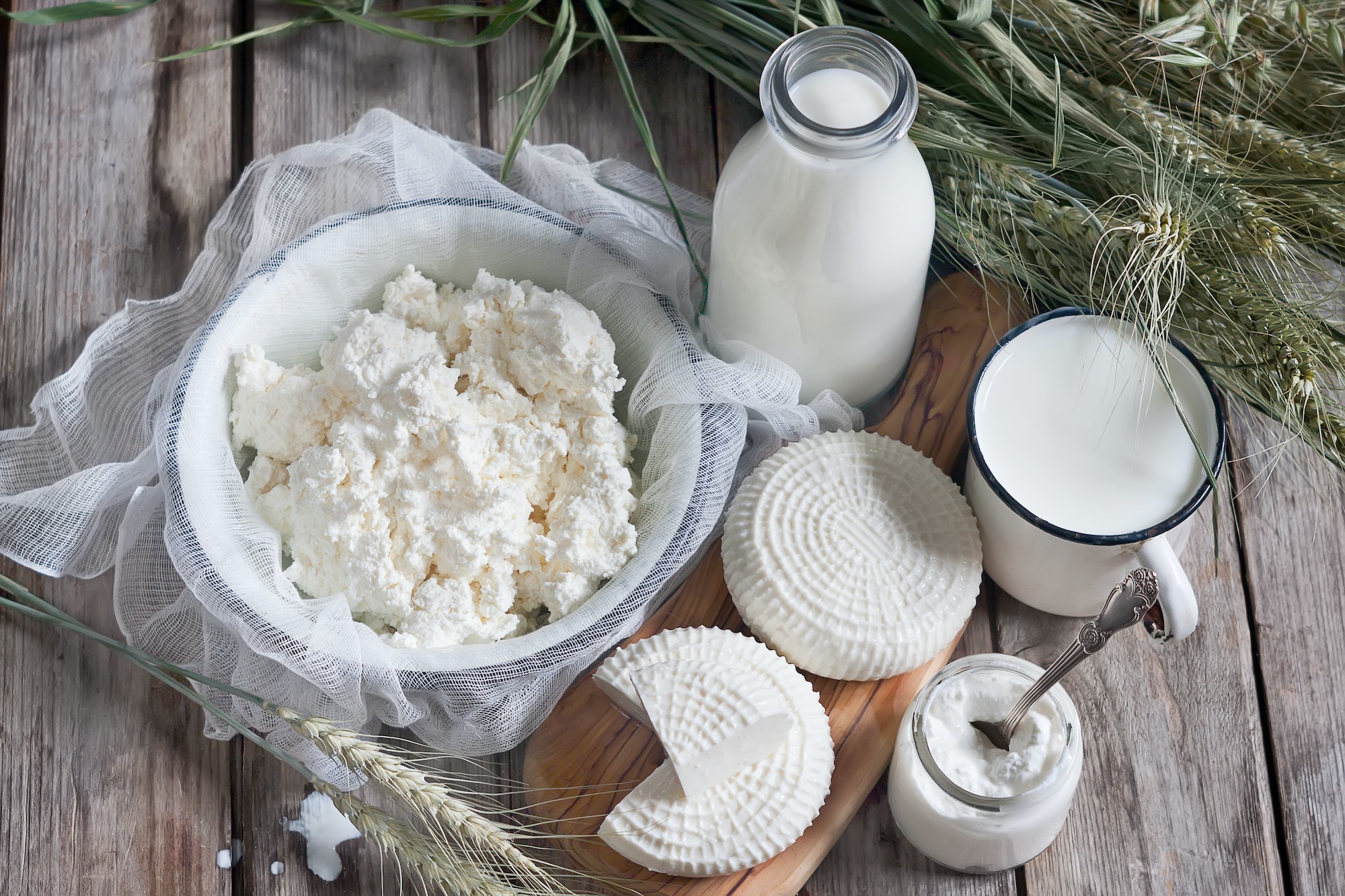 Dairy products and grains